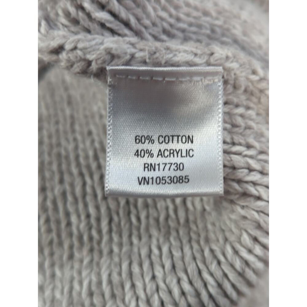 Cherokee Girls Cable Knit Crop Sweater Oatmeal Heather Size M 7/8 Cozy - Picture 7 of 9